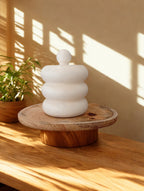 Bougie Annelée en Plâtre – Cire de Soja & Mèche Bois – FC3M home FC3M Home